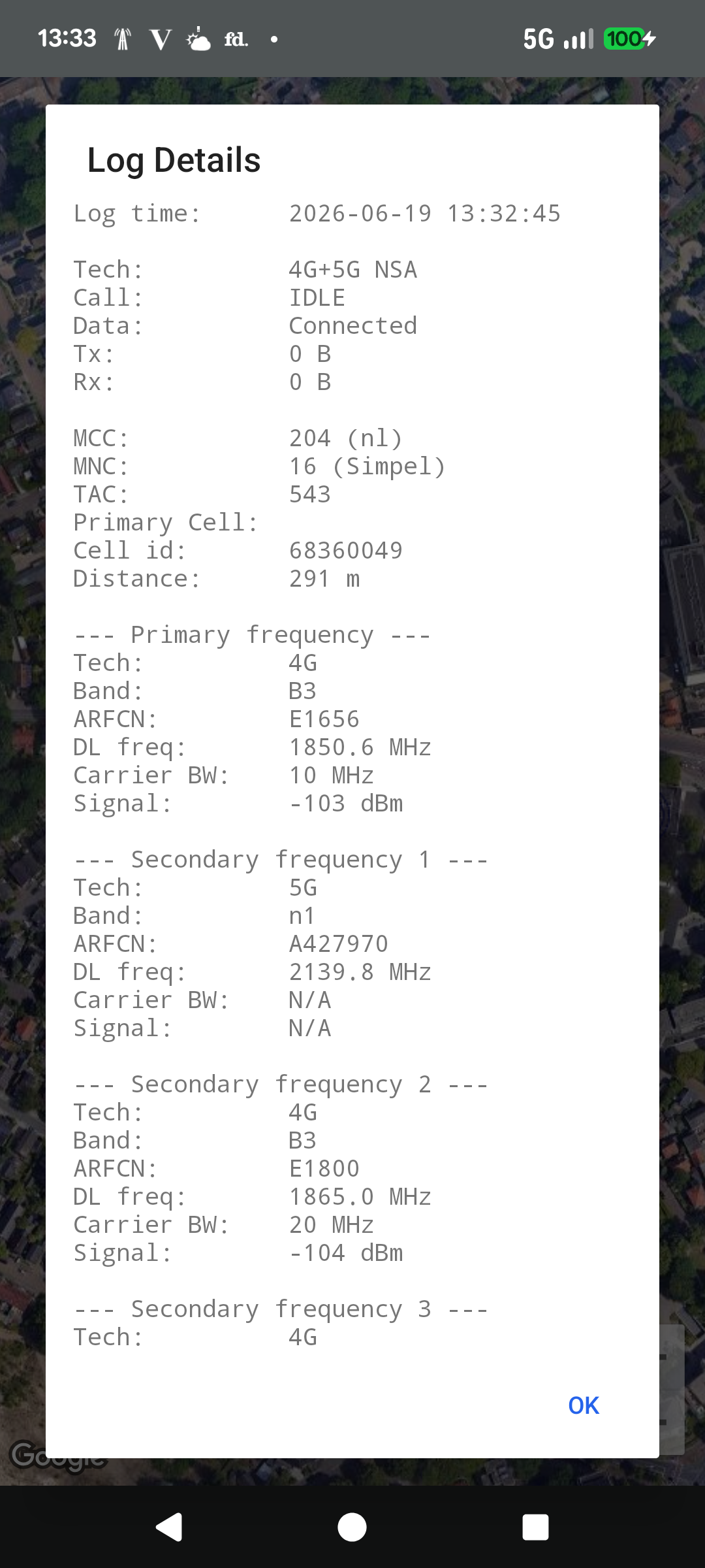 Basestation detail popup