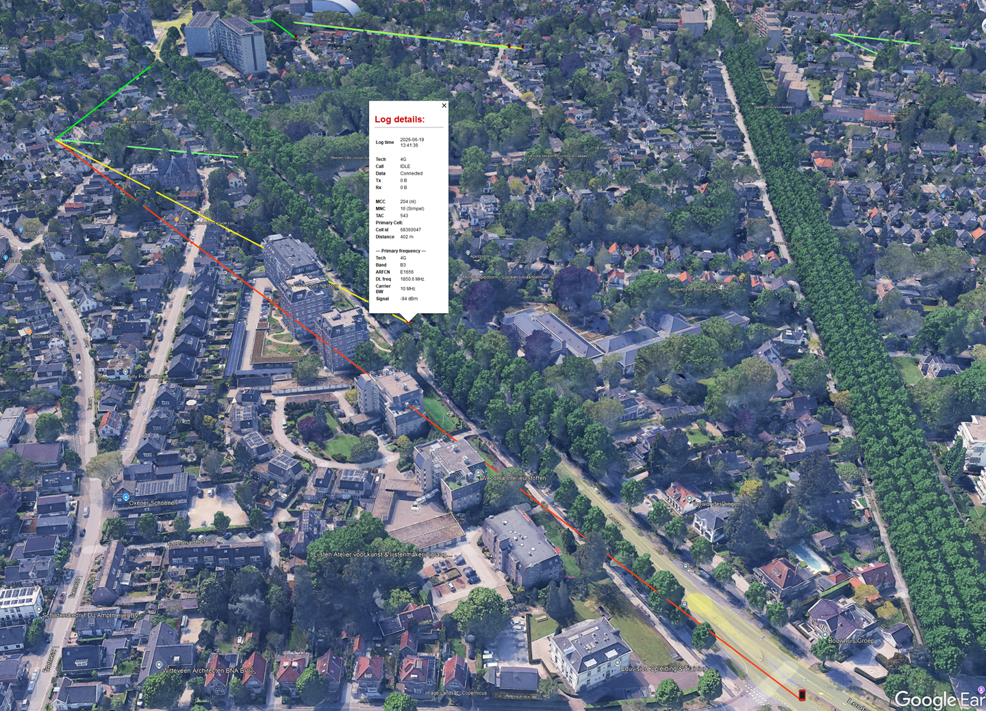 Second Google Earth KMZ example