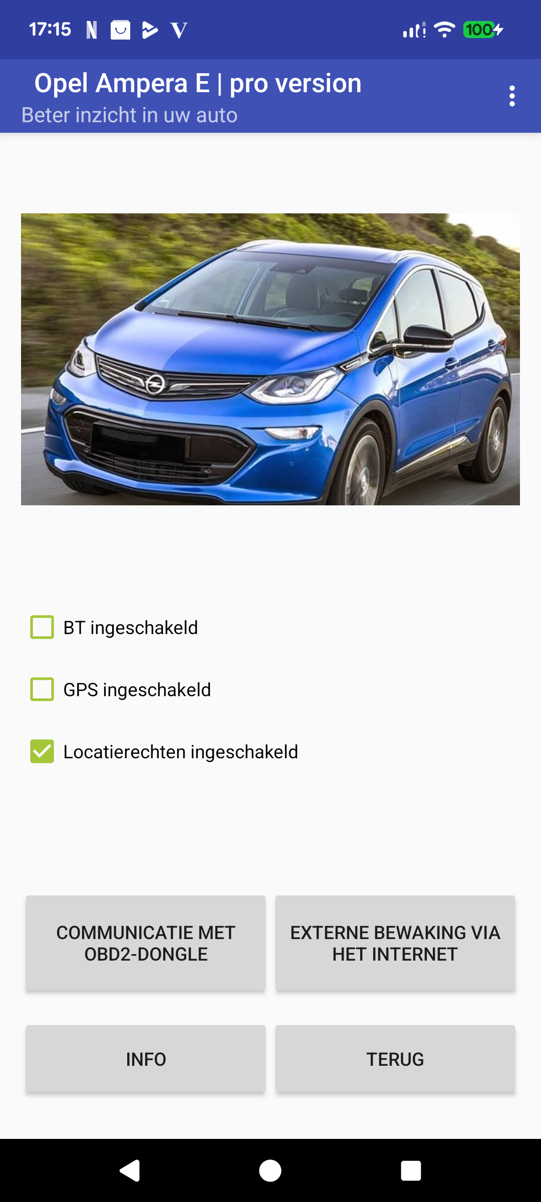 Opel Ampera E app