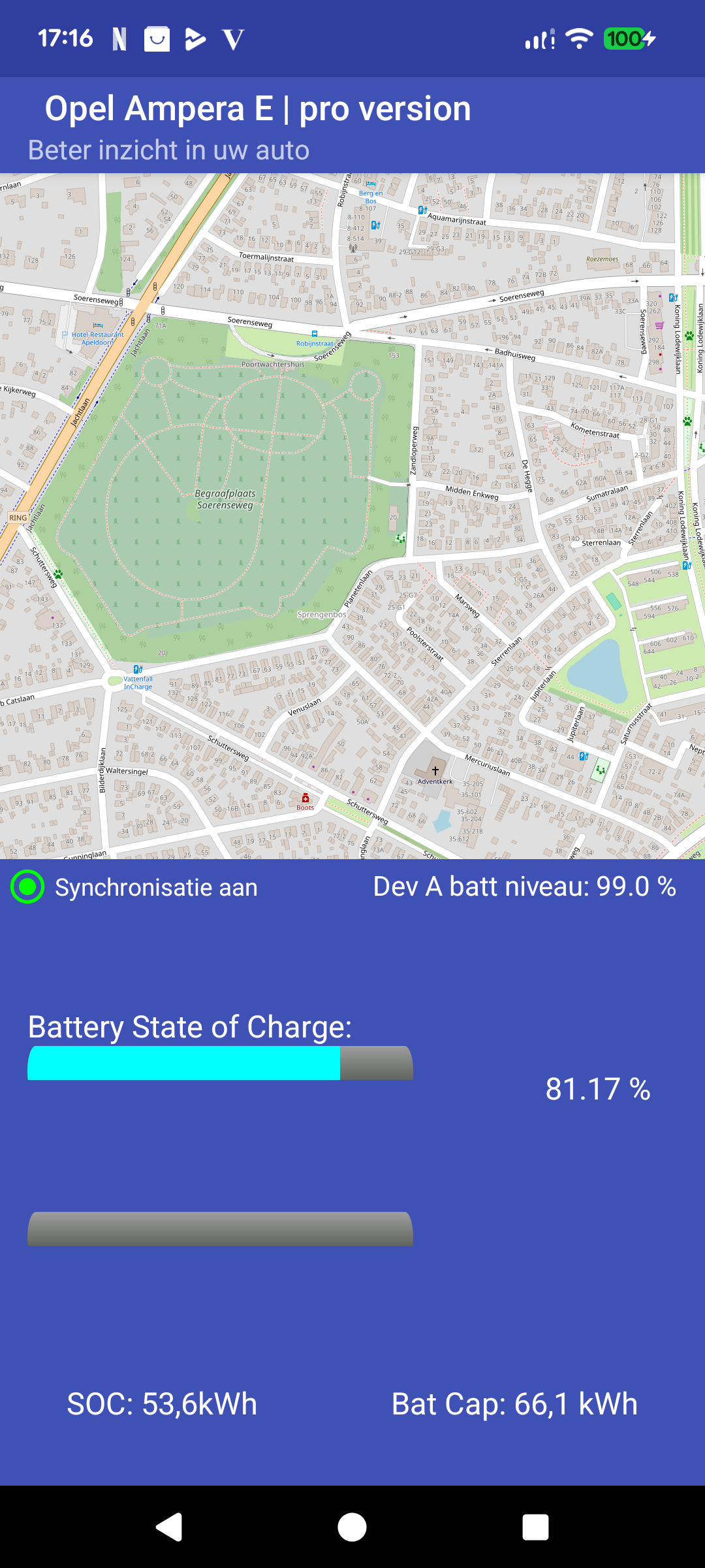 Opel Ampera E — live map