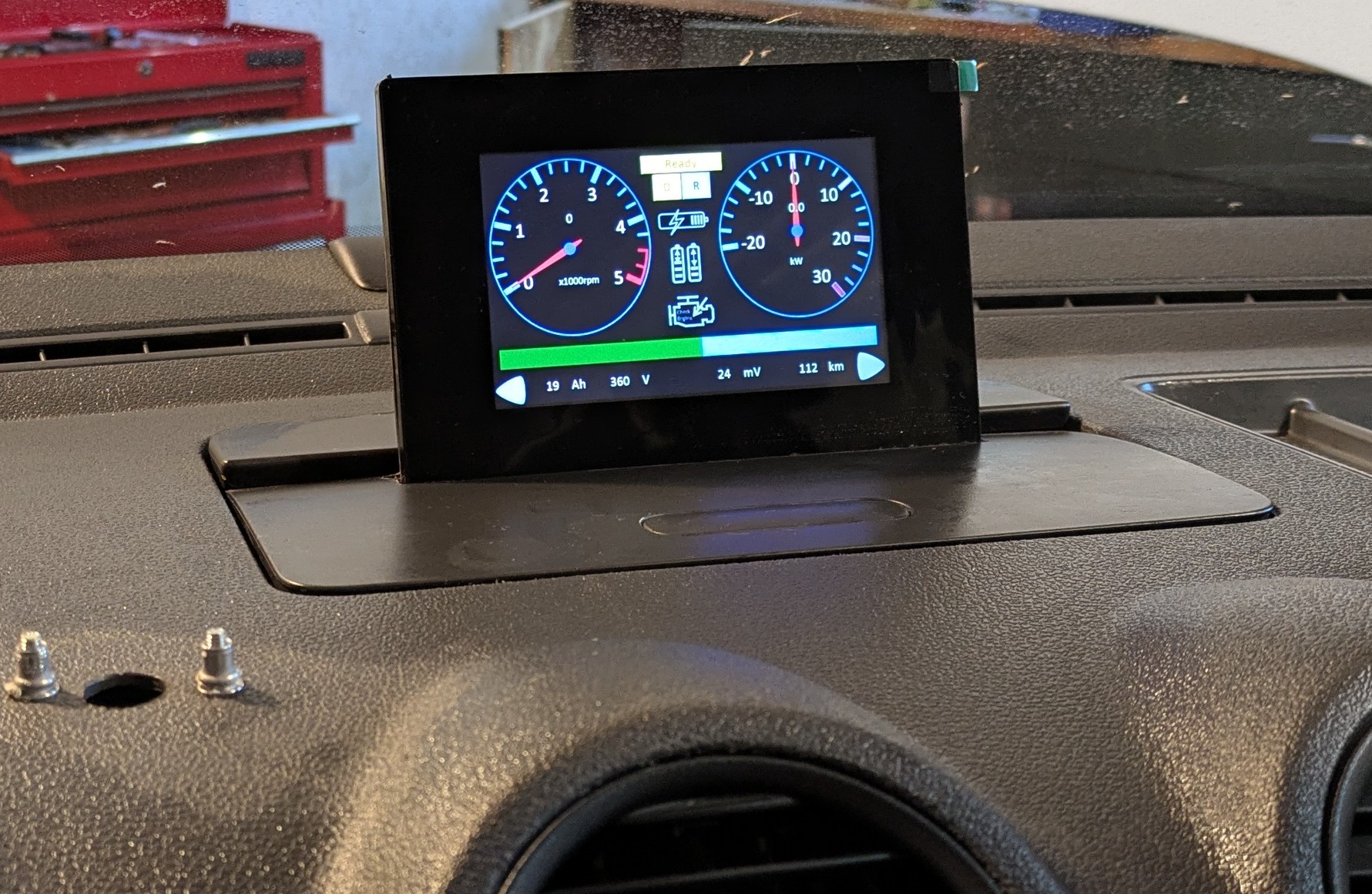 In-car dashboard display