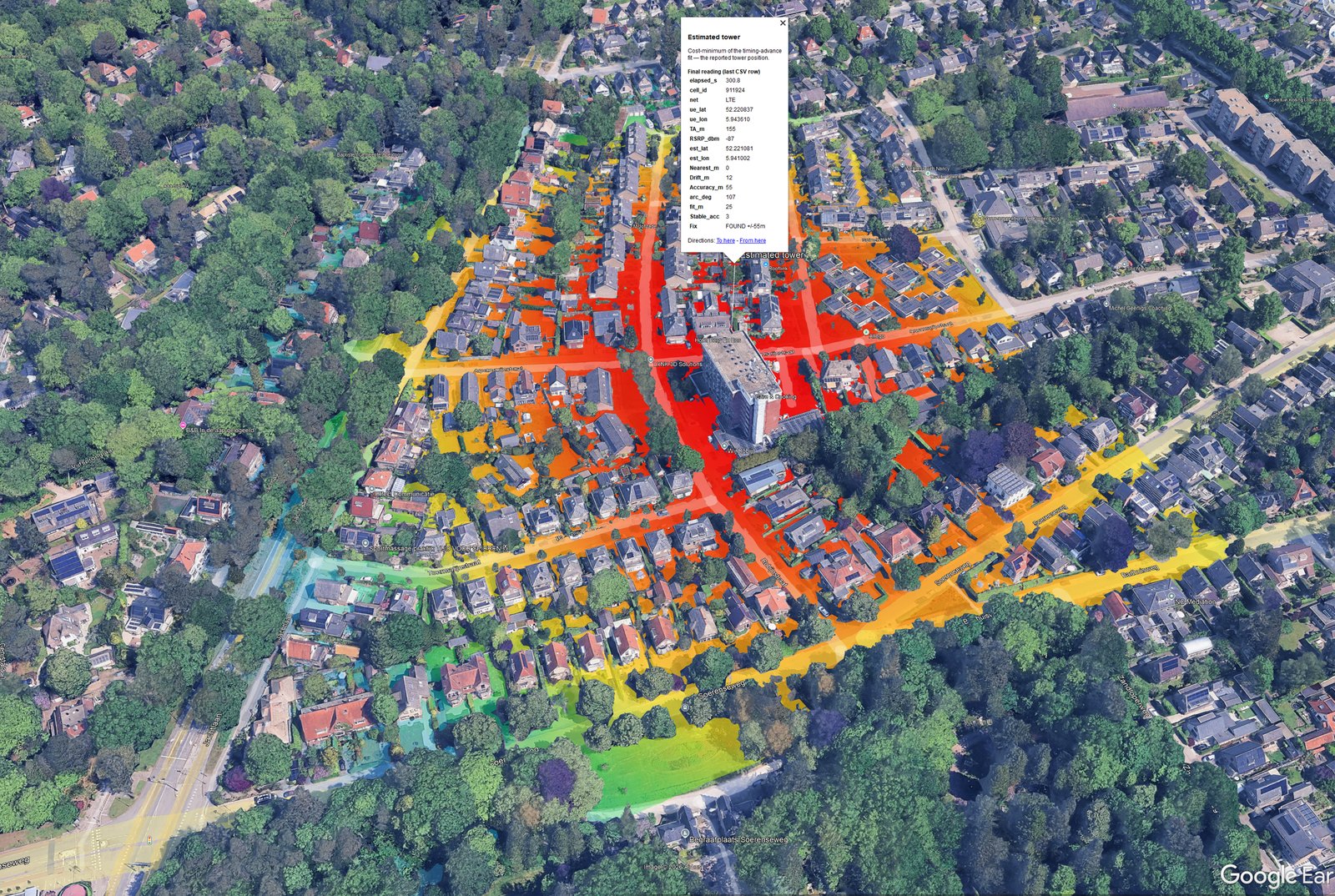 CNA — signal coverage heat-map